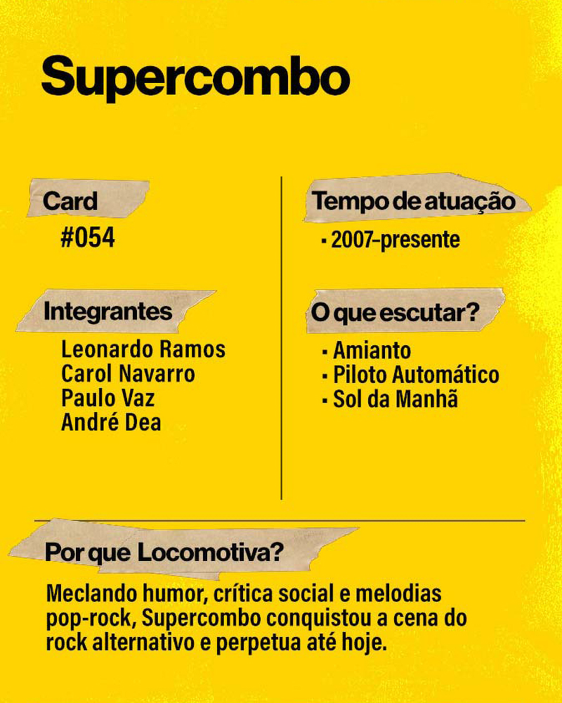 Supercombo's tweet image. Fazemos parte das Locomotivas do Rock, segundo a @billboardBr! Muito legal estar entre os 100 nomes que, de acordo com a revista, ajudaram a construir a história do rock nacional. 🖤🎶