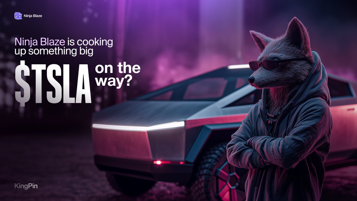 Something HUGE is coming!💜

The $TSLA teaser from <a href="/NinjaBlazeApp/">Ninja Blaze</a> has the community buzzing. 

Get ready for what’s next..👀