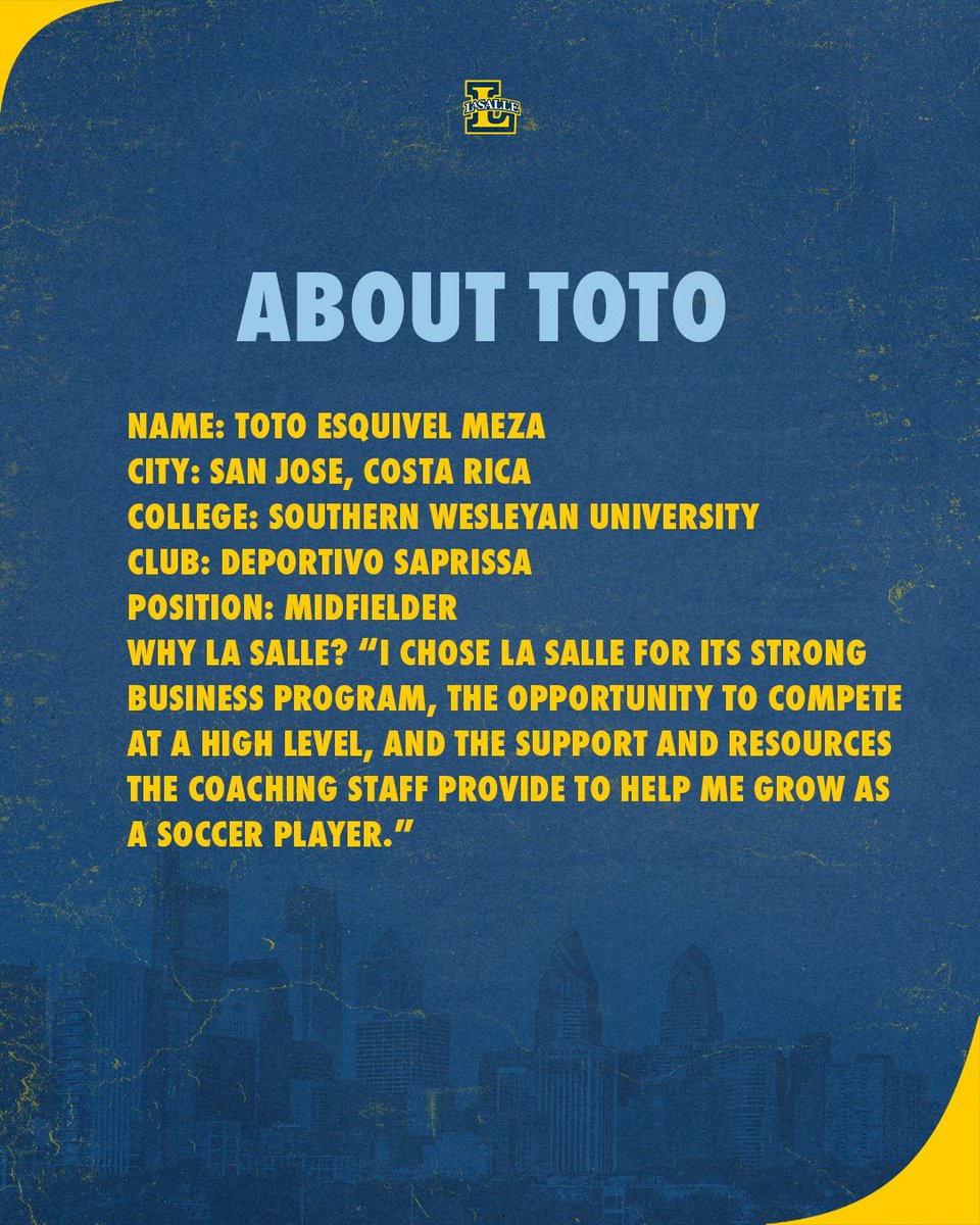 LaSalle_MSOC's tweet image. Meet our newcomers - Toto Esquivel Meza