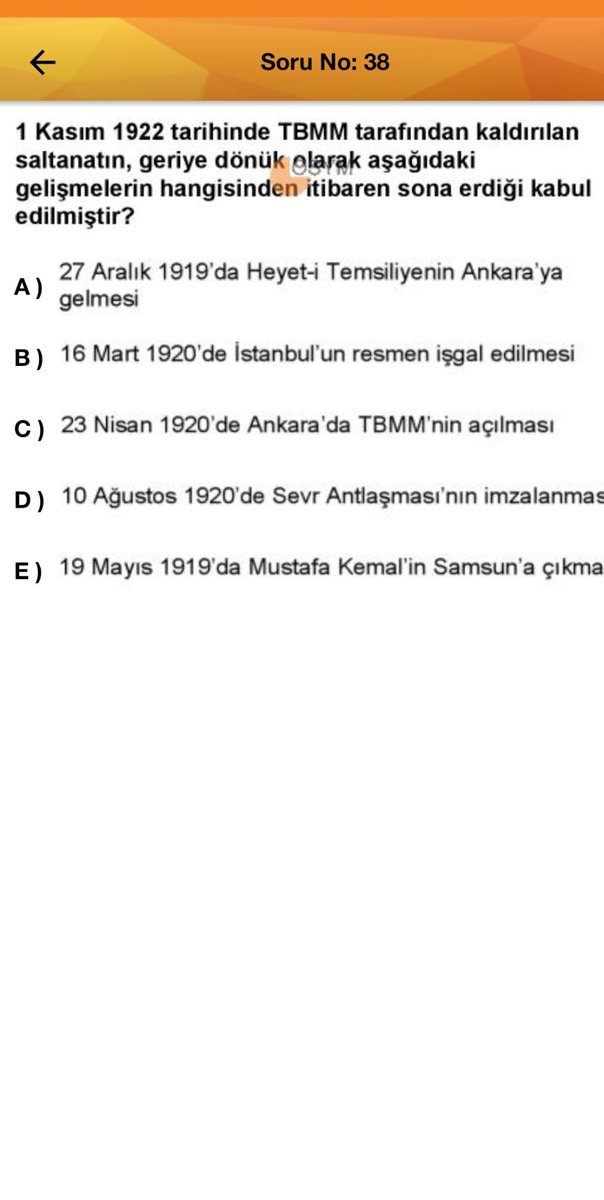 Tüm tarih hocalarını göreve çağırıyorum bu soru neden b