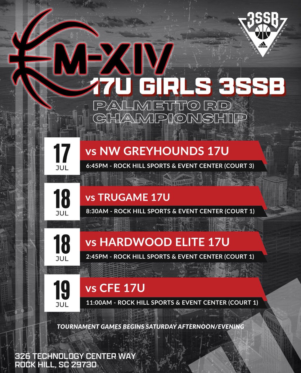 Looking forward to session 3 in Rock Hill! Here’s my schedule!
<a href="/M14Hoops_Girls/">Team M-XIV Girls</a>