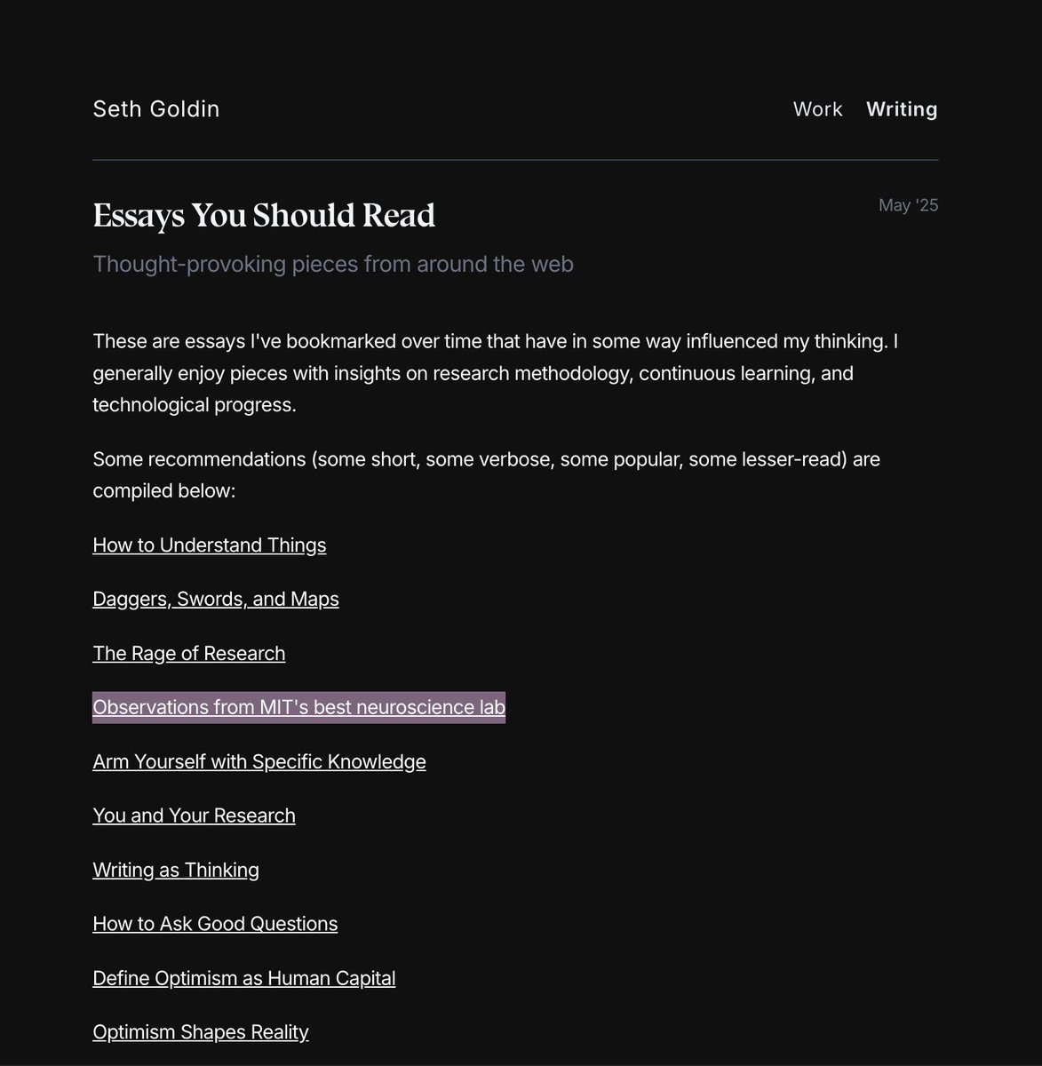 jlinbio's tweet image. I made it onto a niche internet list of essays you should read
I wonder if this is how Paul Graham feels