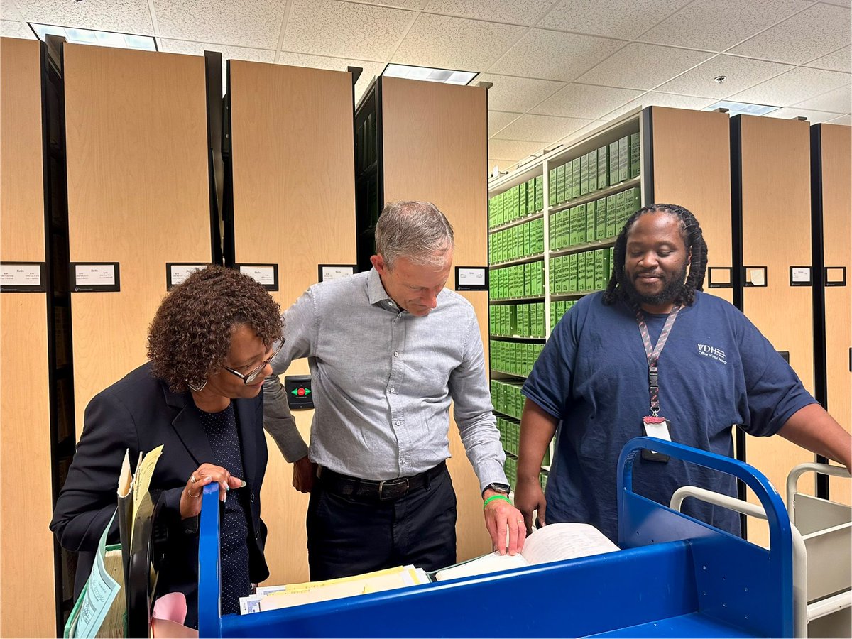 DelRodWillett's tweet image. What an honor to tour the Office of Vital Records this afternoon—and to see my original birth certificate in person. I’m grateful for the dedicated team doing such important work to preserve and protect the vital records of all Virginians.