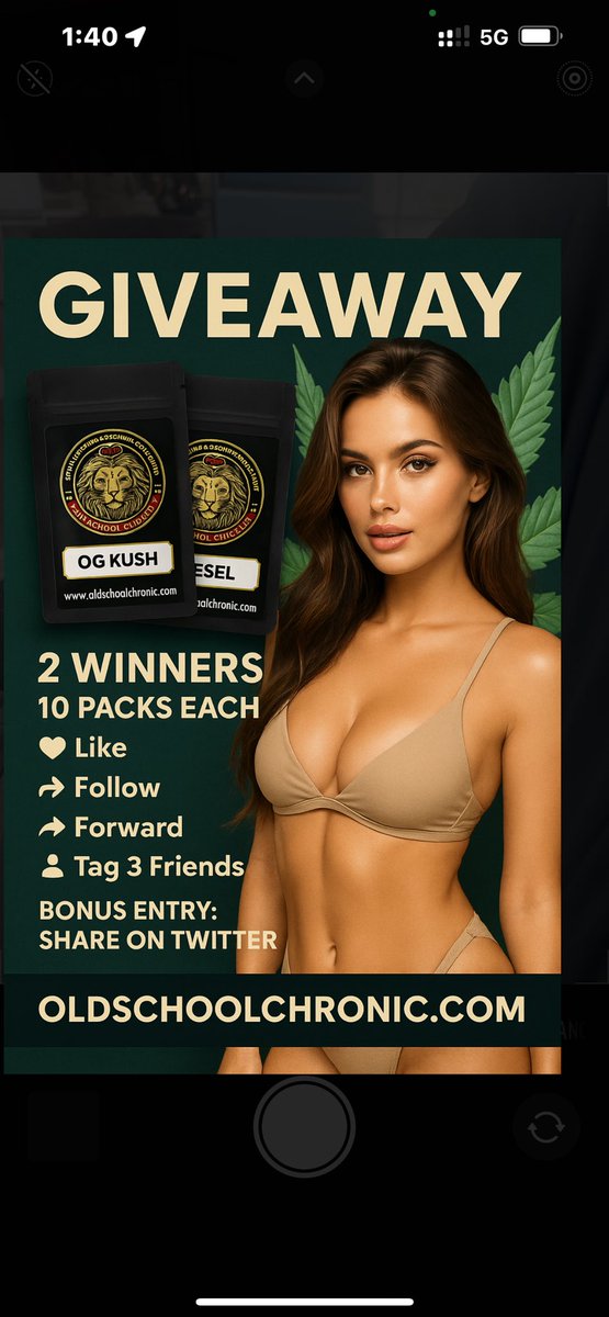 OldSchoolChronic (@oscseeds_clones) on Twitter photo OLD SCHOOL GIVEAWAY!
We're giving away 10 OG Kush or Diesel packs EACH to 2 lucky winners!
* HOW TO ENTER:
1. Follow <a href="/OSCseeds_clones/">OldSchoolChronic</a> 2. Tag 3 friends - (tag more for bonus points)
3. Sign up for our newsletter @ OldSchoolChronic.com - wait for the pop-up!
4. Foward OLD SCHOOL GIVEAWAY!
We're giving away 10 OG Kush or Diesel packs EACH to 2 lucky winners!
* HOW TO ENTER:
1. Follow <a href="/OSCseeds_clones/">OldSchoolChronic</a> 2. Tag 3 friends - (tag more for bonus points)
3. Sign up for our newsletter @ OldSchoolChronic.com - wait for the pop-up!
4. Foward