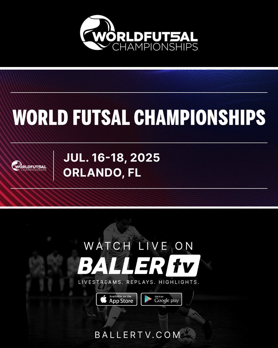 The World Futsal Championships kick off tomorrow in Orlando — watch all the action live on BallersTV! 🙌🏻

Don’t miss a single play from one of the most exciting tournaments of the year.

google.com/url?q=https://…