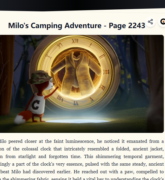 Just created my page in @‌campnetworkxyz's Never Ending Story using @‌StoryChain_AI 📖 Continue Milo's story for a chance to win a @‌CampTrailHeads WL spot! #NeverEndingStory