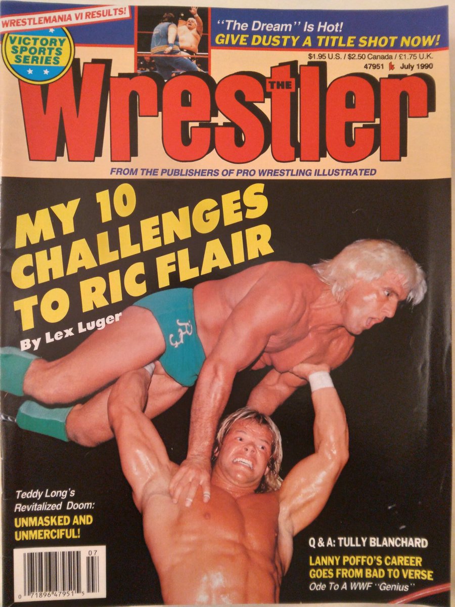 JeffArnie8's tweet image. Arnie's Archives: Ric Flair eyeballing a good landing spot on the cover of The Wrestler July 1990 @NoContextFlair @WrestlingIsKing @VintageWWFMag @RasslinGrenade