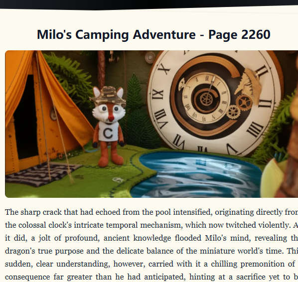 Just created my page in @‌campnetworkxyz's Never Ending Story using @‌StoryChain_AI 📖 Continue Milo's story for a chance to win a @‌CampTrailHeads WL spot! #NeverEndingStory