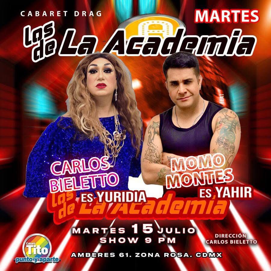 Hoy martes NO COVER 9 pm <a href="/cabaretito/">Cabaretito</a>