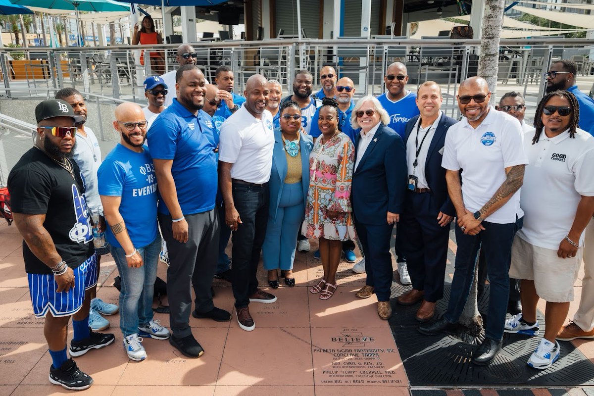 TheTampaCC's tweet image. Welcome to Tampa! We are honored to welcome the Phi Beta Sigma Fraternity @pbs_1914 for their International Conclave this week.
A commemorative paver on the @tampariverwalk now permanently marks this historic event, courtesy of our friends at @visittampabay.
#TampaConclave