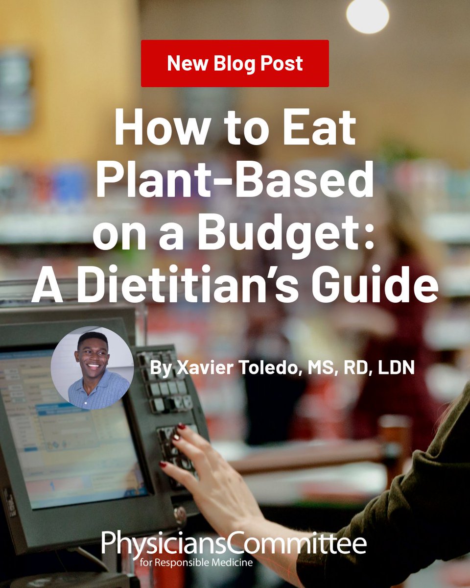 PCRM's tweet image. “Plant-based eating sounds healthy … but is it affordable?”
If you’ve asked yourself a similar question, you’re not alone.
@DietitianX unpacks recent survey data that reveal what’s behind many high grocery bills—and how plant-based eating can help.
pcrm.org/news/how-eat-p…