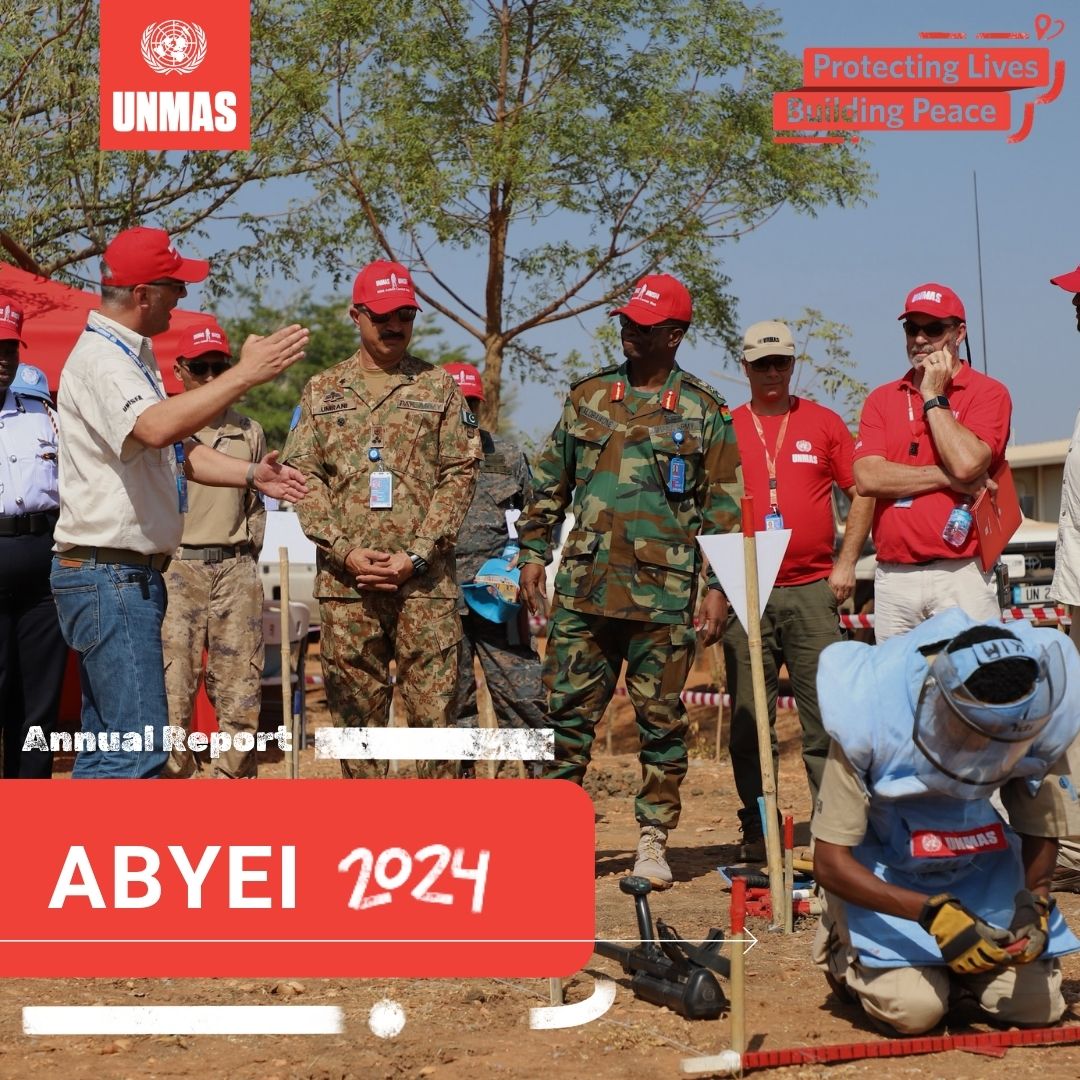 UNMAS's tweet image. @UNMAS 2024 Annual Report on #Abyei--from clearing roads &amp;amp; land to delivering lifesaving #EORE for communities! Read the full #UNMAS2024AnnualReport: unmas.org/en/unmas-2024-… #ProtectingLives #BuildingPeace #UNMAS2024