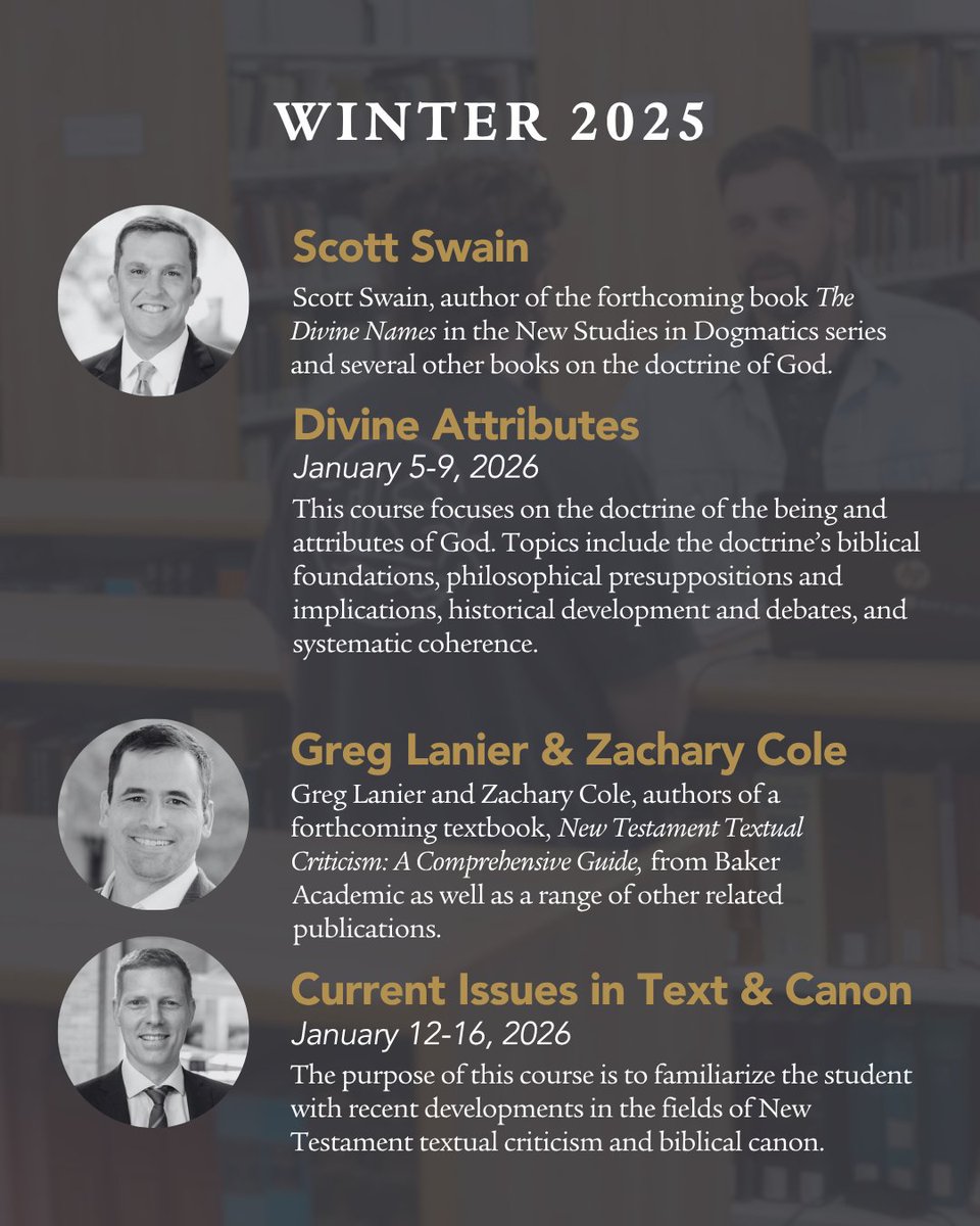 ReformTheoSem's tweet image. Explore the RTS ThM program—crafted for pastors who want to deepen their theological resources and for scholars preparing for advanced academic study. Whether you're pursuing future PhD work or seeking to grow beyond the MDiv, the ThM offers rigorous courses that stretch and…