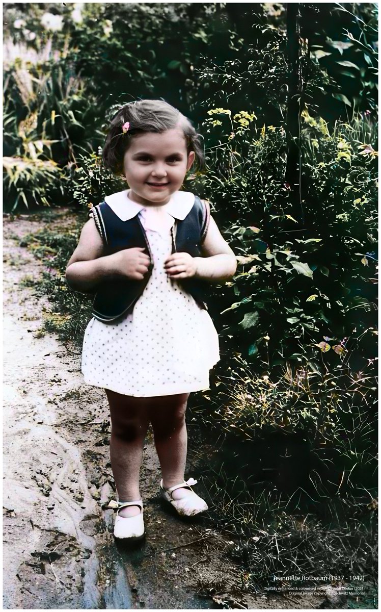 fcpii_official's tweet image. یادبود قربانیان فاجعه #هولوکاست

در ۱۵ جولای ۱۹۳۷، دختری #یهودی فرانسوی به نام ژانت روتبائوم در پاریس متولد شد.

سربازان جنایتکار نازی، او را در آگوست ۱۹۴۲ زمانی که تنها ۵ سالش بود به اردوگاه مرگ #آشویتس تبعید و پس از انتخاب، بلافاصله در یک اتاق گاز به قتل رساندند.