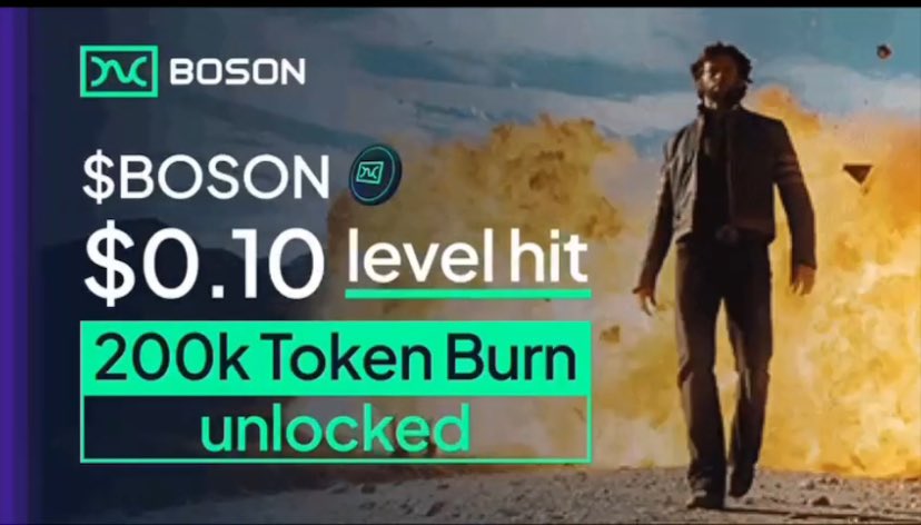 🔥 $BOSON hits $0.10 — 200k Token Burn Unlocked 🔥
The first milestone of the Merge-Burn Program is live 🎯

✅ 200k $BOSON burned today
✅ Weekly burns (community: 78%)
✅ Transparent, manipulation-resistant

The dACP era begins.
#BosonProtocol #TokenBurn #AgenticCommerce #RWA