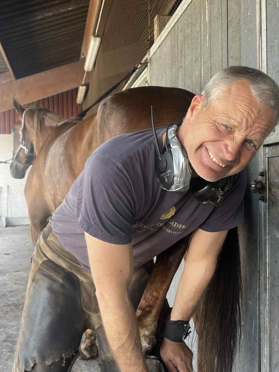 Tränaren skor varje eftermiddag👊👌 #stallfredrikpersson #trav #häst #travhäst