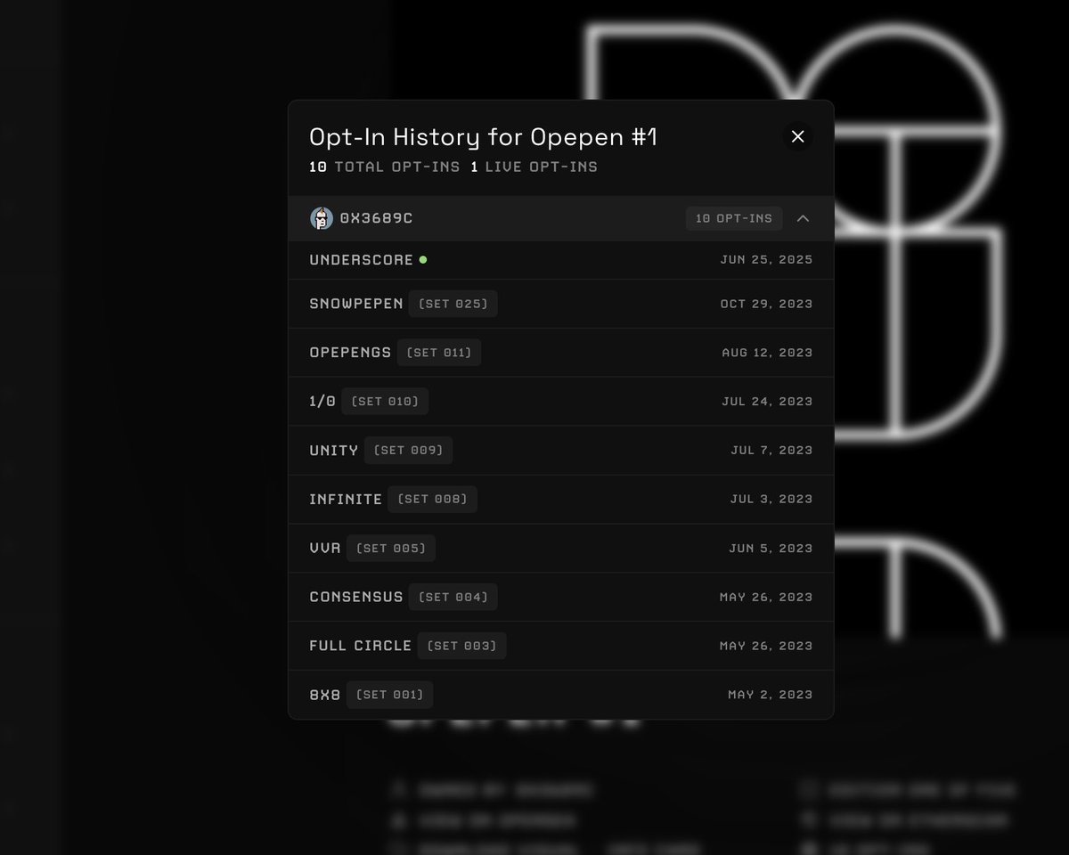 another opepen feature cooked up by the lads 

complete opt-in history for every token is now available on the detail page

thank you

management