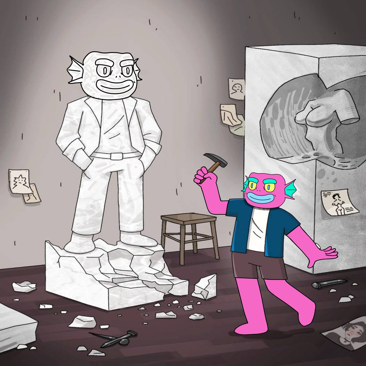 Big_Tanjiro's tweet image. My entry sir 

My art work hope the team like it 🔥🚀💎 
@FEGOabs 
#FEGO  the art and craft of true meme