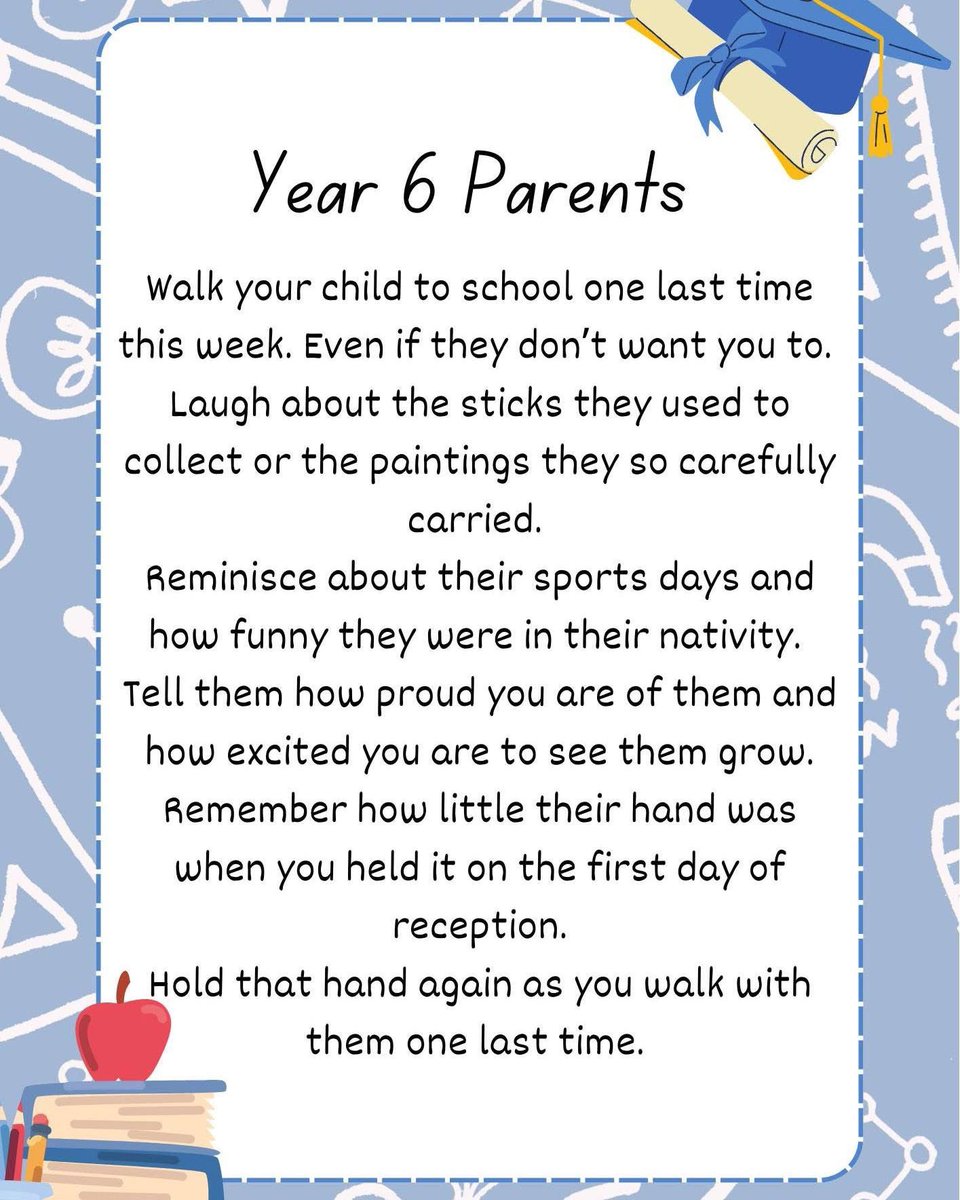 Year 6 parents… 💙