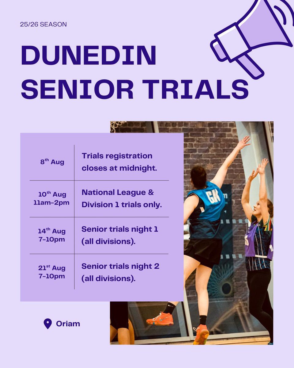 We’re excited to announce Trials Registration is NOW OPEN for our upcoming season! 

*All players wishing to be considered for Division 1 teams must attend this session in addition to the senior trials.

🔗 Register here- forms.gle/nVWUPPAnXVQ4Eb…