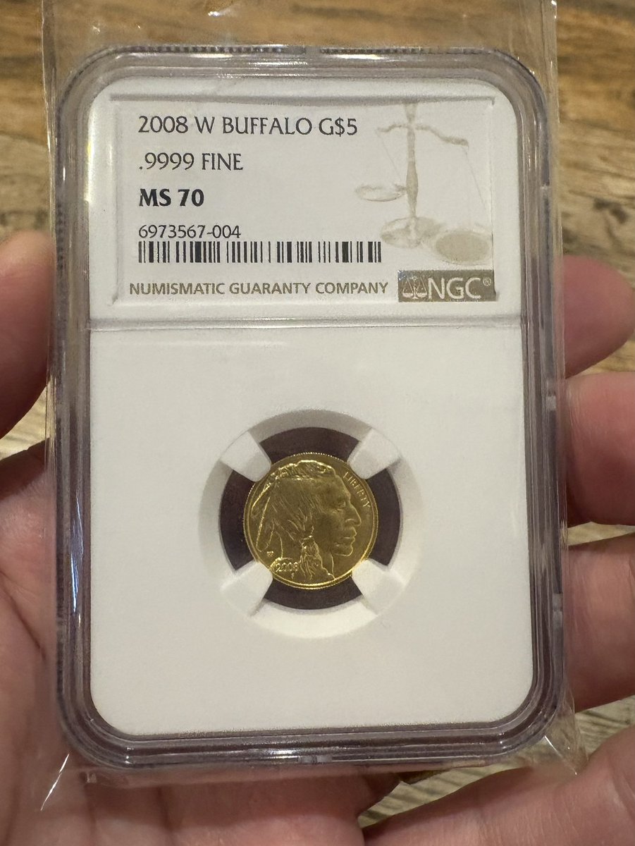 Whats your favorite coin in your stack? Let me start…

My NGC MS70 2008 1/10 oz American Gold Buffalo 🇺🇸