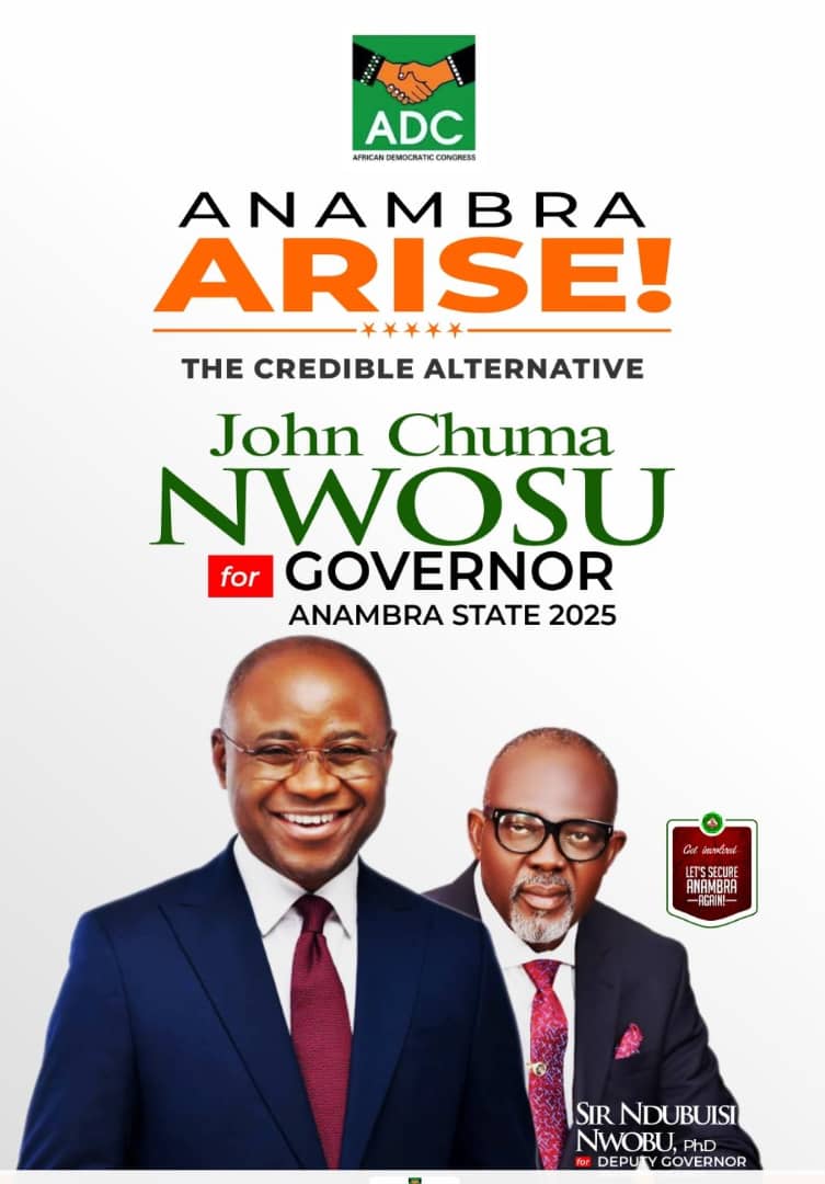 In this race for 2025 there are three options; APGA-Tested &amp; Failed; Others- Business as Usual.

ADC- The Credible Alternative
-JOIN THE COALITION-