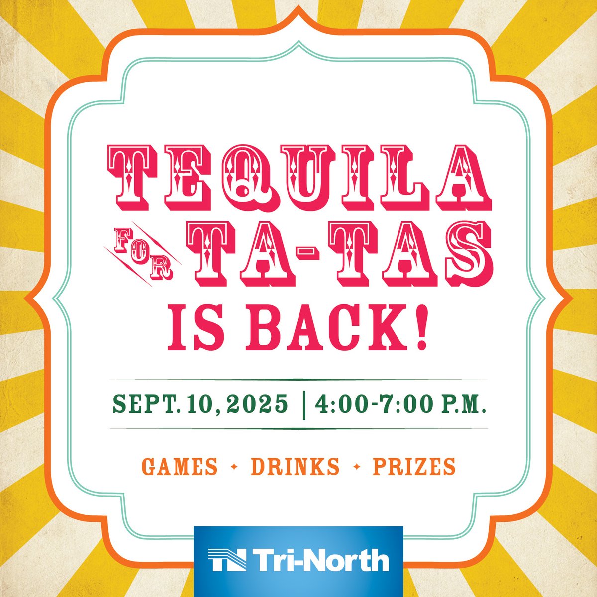 🍹 Pssst…have you heard about Tri-North’s annual Tequila for Ta-Tas fundraiser?! We are excited to say that it’s back for 2025. To learn more, visit  facebook.com/share/19mDLXid…