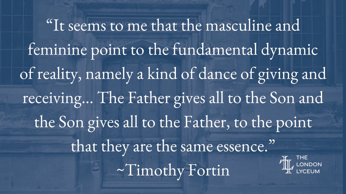 LondonLyceum's tweet image. Why are we male and female? Is there a such thing as masculinity and feminity? We asked these questions and more last week! Check out "On the Nature of Sexual Difference with Timothy Fortin" wherever you get your podcasts.