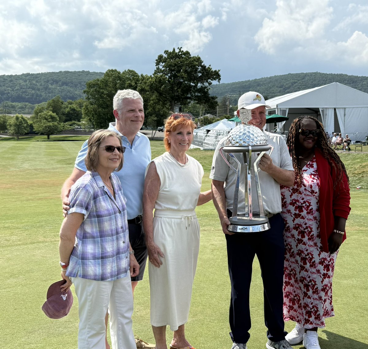 SenatorLeaWebb's tweet image. I couldn’t be prouder to congratulate Steve Allan on his incredible win at the 2025 DICK’S Sporting Goods Open! Thank you to all of the sponsors and volunteers who make this tournament possible each year.