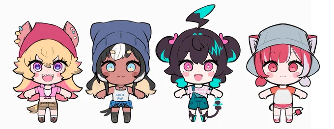 Hi, I was responsible for the art and designing the chibi outfits for Camp Voltail!! #Pomffiti #rawrkgk #TerraCraft #lykolourful