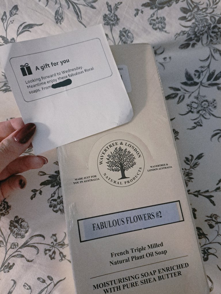 Swung by my mailbox after lunch, and found this box of Wavertree &amp; London scented soaps from my wishlist waiting for me, gifted by a gentleman whose acquaintance I have the honor of making tomorrow! Thank you "G"! 🥰