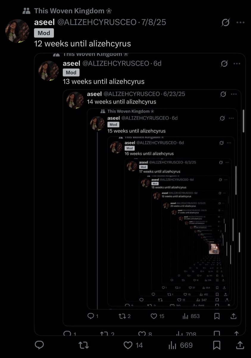 11 weeks until alizehcyrus