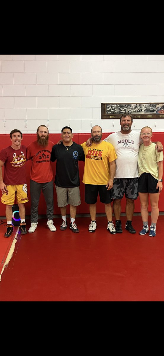 So great to have Coach Anthonie Linares in Fairbury the last 2 days for wrestling camp!! Thank you Coach for all of your time to our programs!! We truly appreciate it! Also I’m so thankful for this group of coaches! Building Fairbury wrestling together grades Pre-k-12th Grade!!