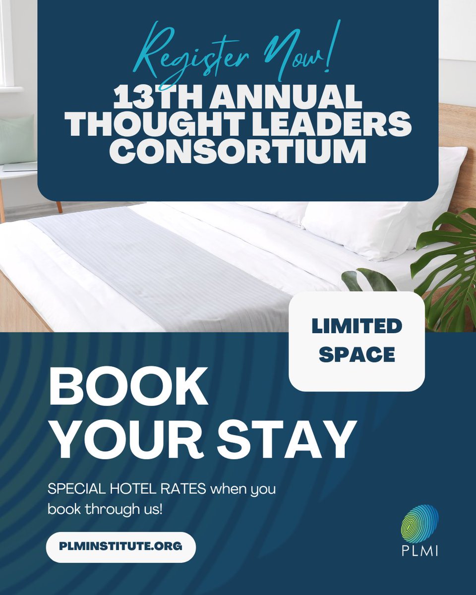 🏨 BOOK YOUR HOTEL RESERVATION for PLMI's 13th Annual Thought Leaders Consortium

By the time you read this, our reserved block of rooms at Laguna Cliffs Marriott Resort &amp; Spa may already be booked up! ⚠️

🔗 plminstitute.org/events/13th-an…

#plmi #personalizedmedicine