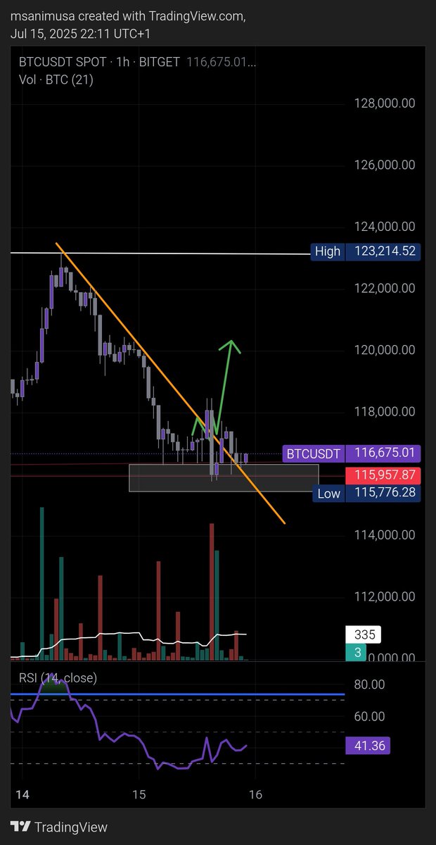 Stick to your plan.

Don't trade with emotion.

Patience is key.

$BTC