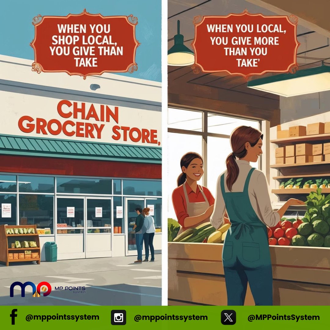 MPPointsSystem's tweet image. Big chains take. Local grocers give. 🛒💚
Shop with MP Points partners and you:
✔️ Keep jobs local
✔️ Strengthen your neighborhood
✔️ Support real people
Support small. Impact big.
🔗 mppointssystem.com
#MPPointsSystem #SupportLocal #ShopSmall #CommunityStrong