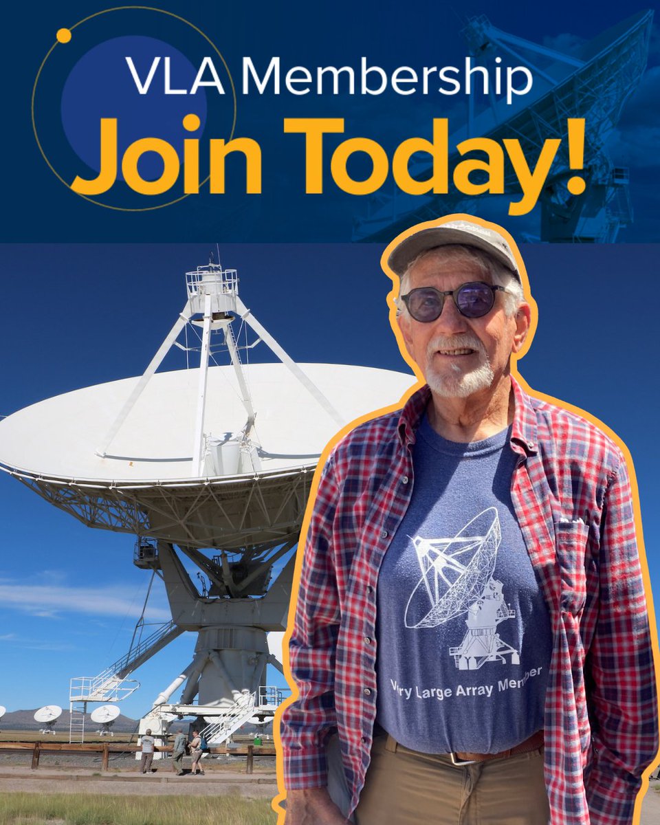 TheNRAO's tweet image. This #SocialMediaGivingDay, help support the NRAO's K-12 student education programs!
Join the Very Large Array (VLA) Membership Program for as low as $25/year, or consider joining the Karl G. Jansky Society for an even greater impact.
Learn more: public.nrao.edu/join.