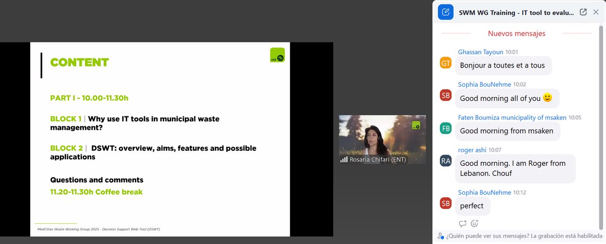 MedCities's tweet image. ♻️ The 2nd webinar of the Working Group on #WasteManagement introduced a specific IT tool to support #municipal solid biowaste management. This was the last webinar of this #WM working group. The programme also foresees mentoring activities for some of the members as next steps.