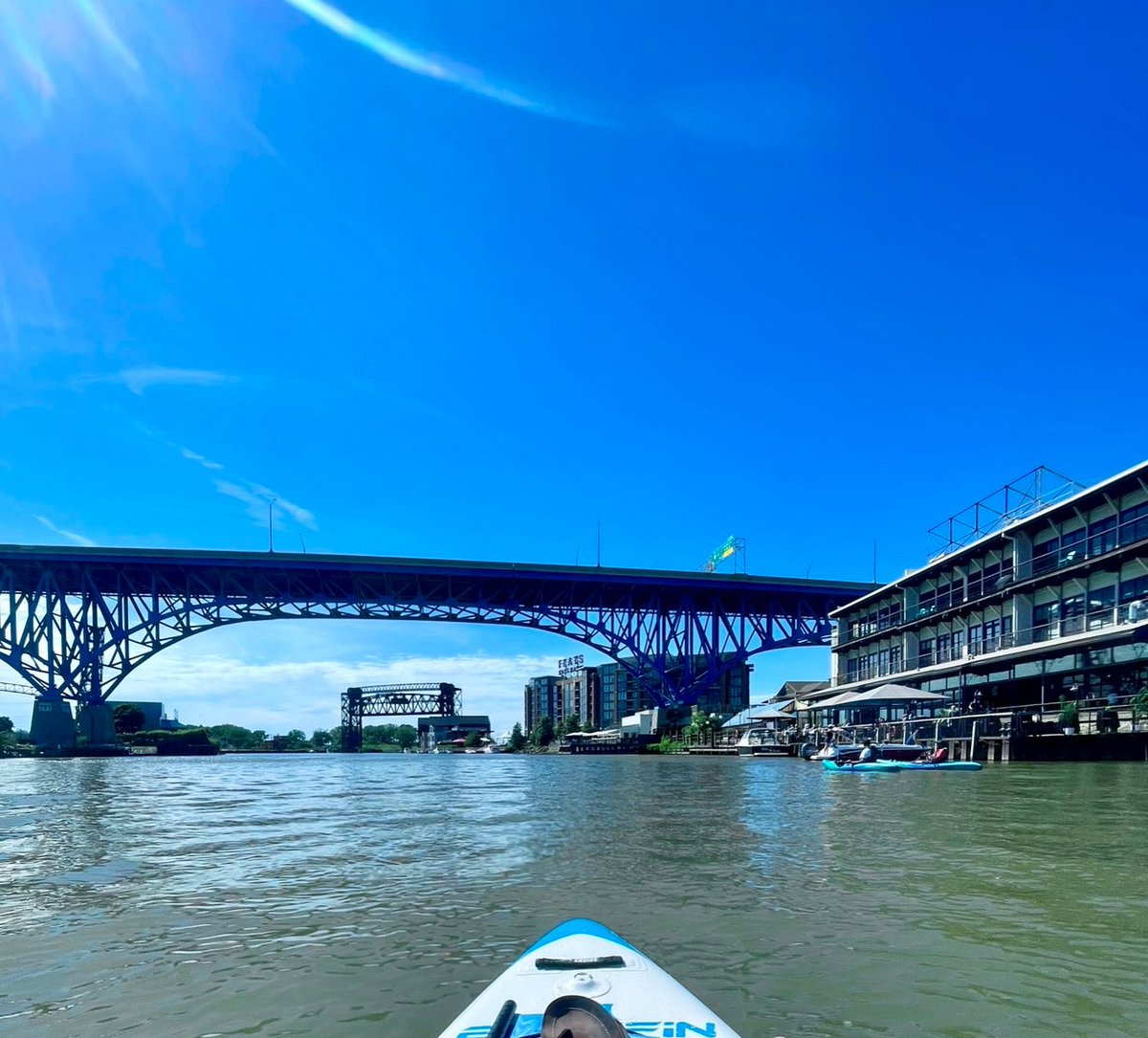 DowntownCLE's tweet image. Enjoy Cleveland’s very own @USATODAY Best Urban Kayaking Spot, the Cuyahoga River, during @ShareTheRiver’s Blazing Paddles Paddlefest this Saturday, July 19th!!🛶

Join the festivities by paddling on the river or celebrating from the shore: sharetheriver.com/blazing-paddles 💙