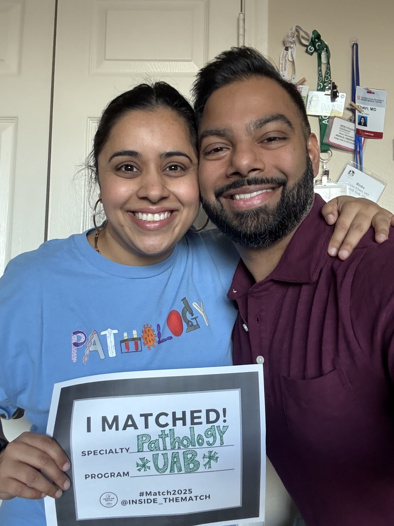 UABPathology's tweet image. #TraineeTuesday is back! Dr. @RishaKhatri, originally from Toronto, earned her M.D. from American University of Antigua. When not at work, you may find her watching Indian movies, cross-stitching, and making henna art.
“I'm so happy and grateful to be a part of this program."