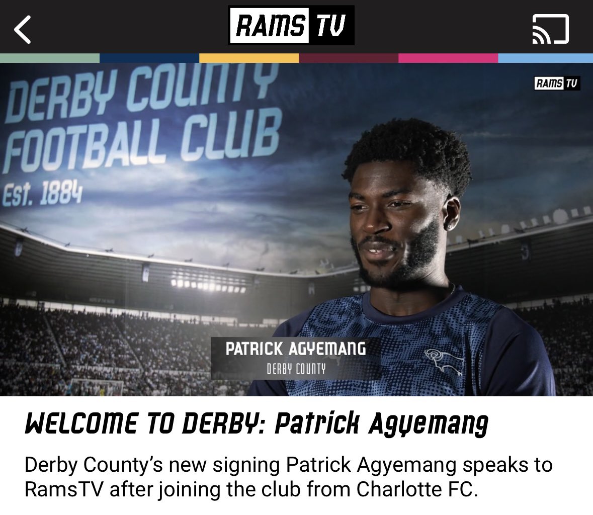 Davidpritch_gg's tweet image. Welcome to @dcfcofficial
Patrick Agyemang πΊπΈ π β½οΈ πͺ
@Patrick_agyy
#dcfc #dcfcfans #derby #derbycounty #therams