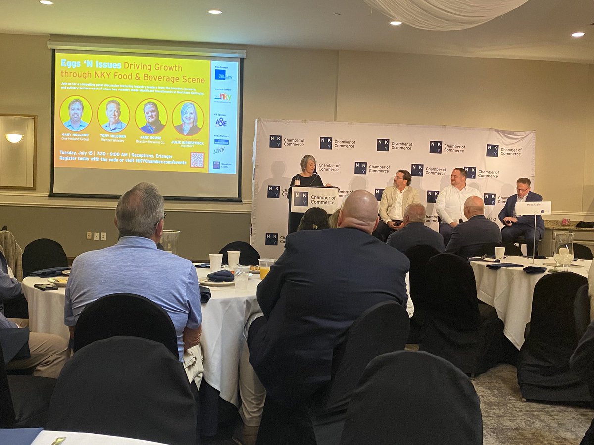KurtReiber's tweet image. Great to hear about the expanding #FoodAndBeverage industry in NKY at this morning’s @nkychamber #EggsNIssues Thanks for your support of @freestorefb Cincinnati COOKS! program. Looking forward to seeing some of you at our upcoming Taste of the @bengals