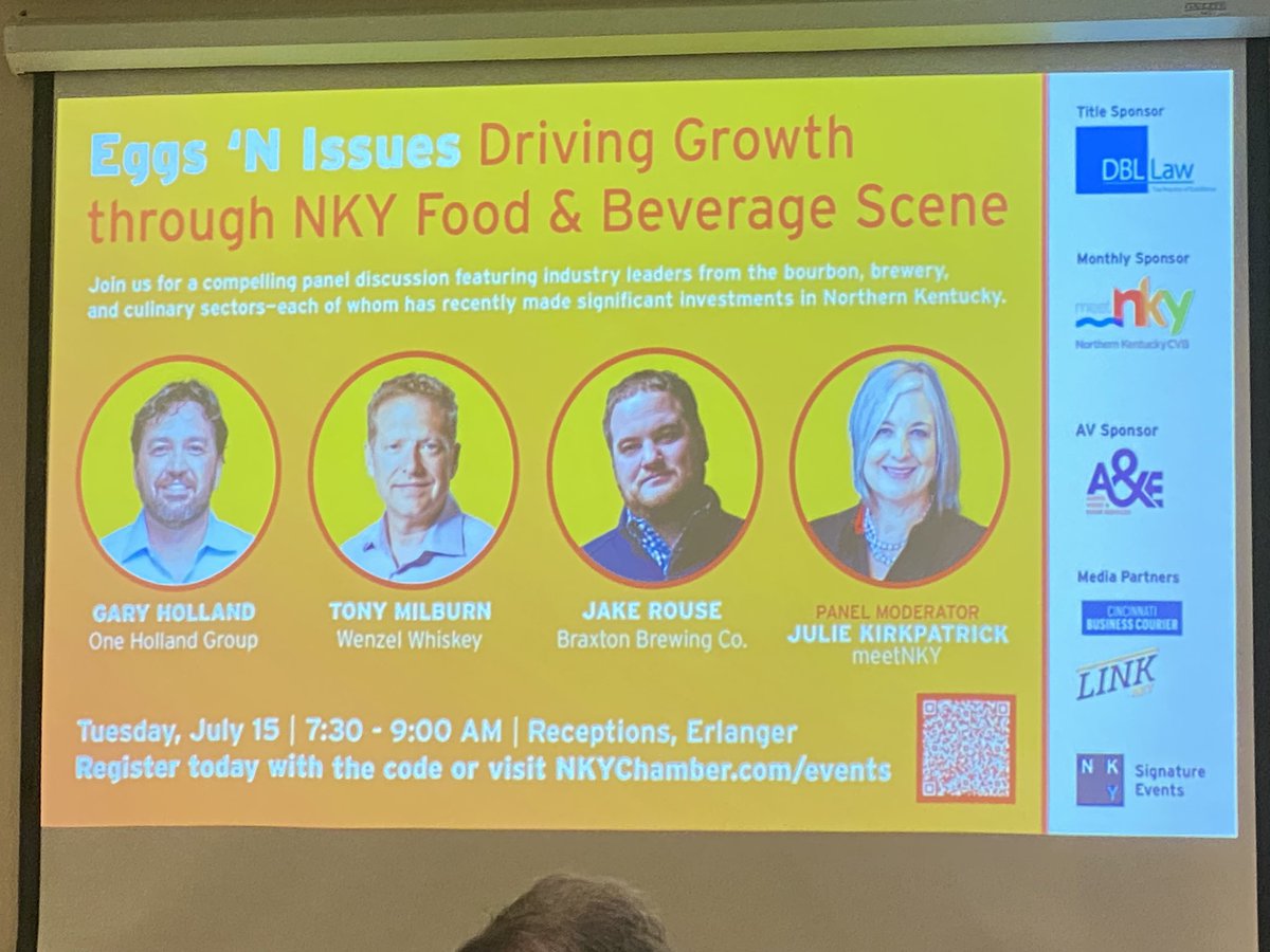 KurtReiber's tweet image. Great to hear about the expanding #FoodAndBeverage industry in NKY at this morning’s @nkychamber #EggsNIssues Thanks for your support of @freestorefb Cincinnati COOKS! program. Looking forward to seeing some of you at our upcoming Taste of the @bengals