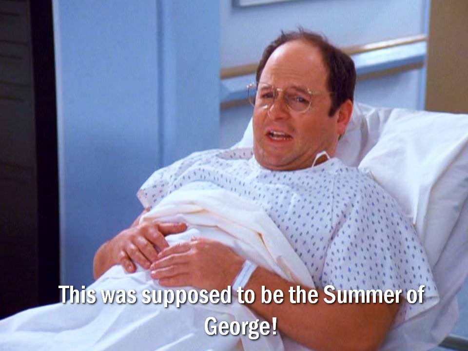 Seinfeldism1's tweet photo. This was supposed to be the Summer of George! #Seinfeld S08E22 - The Summer of George https://t.co/ZOsRu5hH1X