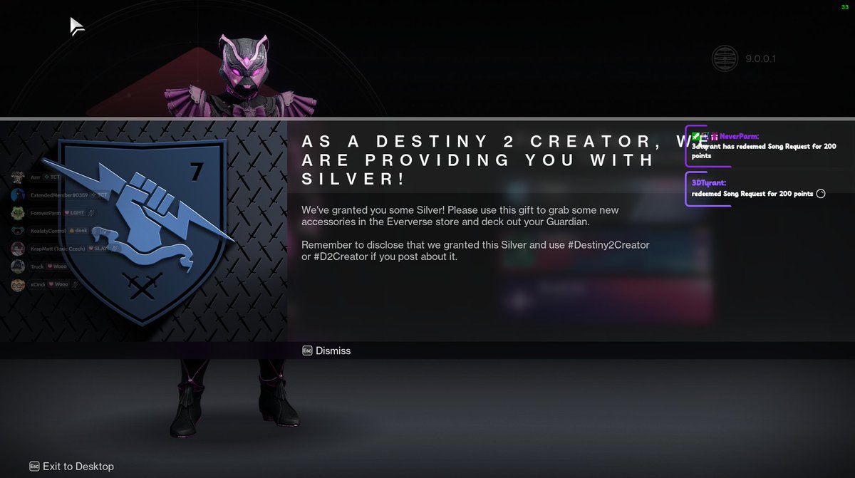 Thank you <a href="/Bungie/">Bungie</a> for the silver! I snagged the new sun shot ornament 💚

Looking foward to hopping back in and finishing the campaign tomorrow! 

#d2creator #gift