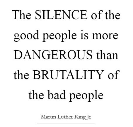 Don’t stay silent.
