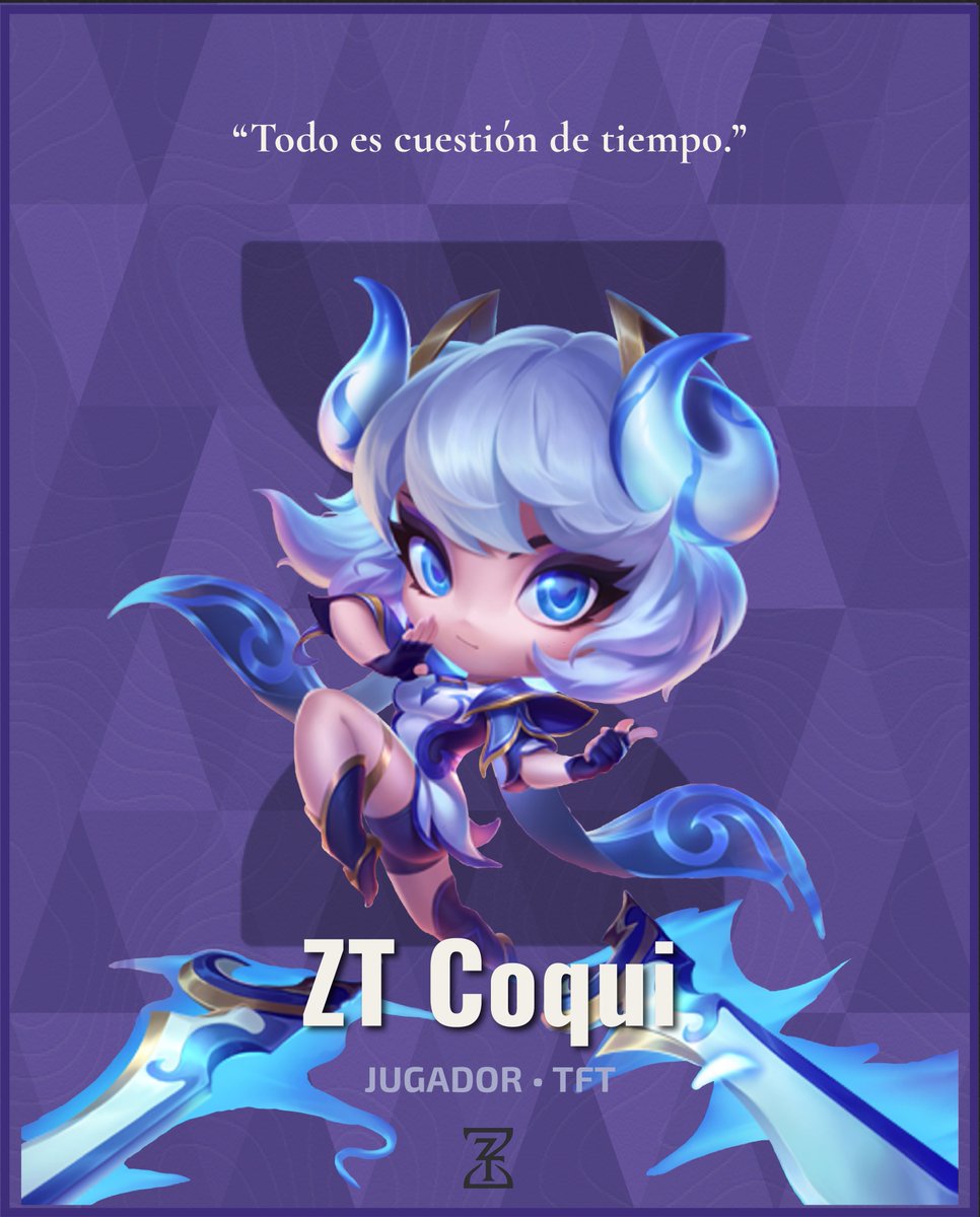 ⚔️ Con ustedes, Coqui ⚔️
Llega a Zeit Esports con un objetivo claro: dejar su nombre y el de la organización en alto.
Con estrategia y análisis como sus armas, no dudamos que lo va a lograr.

⌛ Todo es cuestión de tiempo. ⌛

#ZeitEsports #TodoEsCuestionDeTiempo #TFT