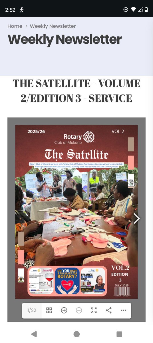 Enjoy the goodness of THE SATELLITE, brought to you by RC Mukono 

Let's share stories of how we are saving lives every day🥳🪇

rotaryclubofmukono.com/book-sample/