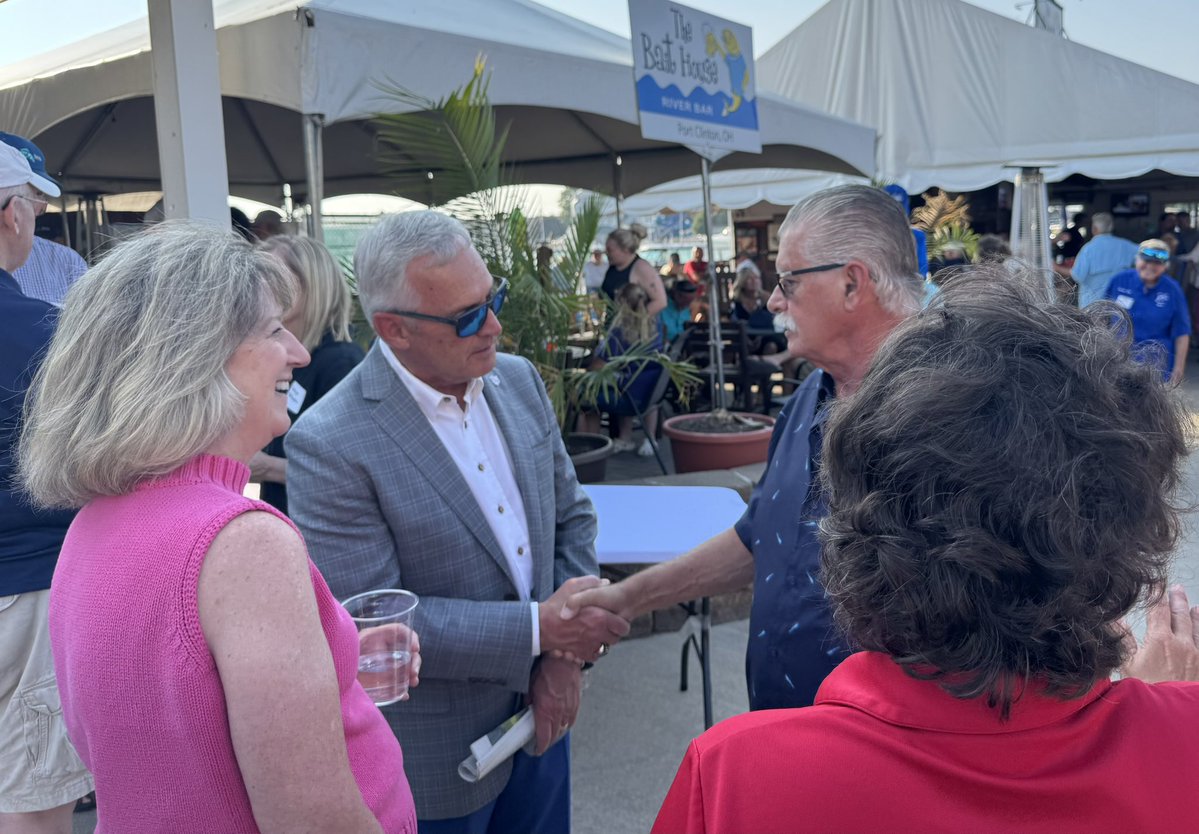 LtGovJimTressel's tweet image. Great night catching up with everyone before we hit the water tomorrow. Ready for Fish Ohio 2025! 🎣