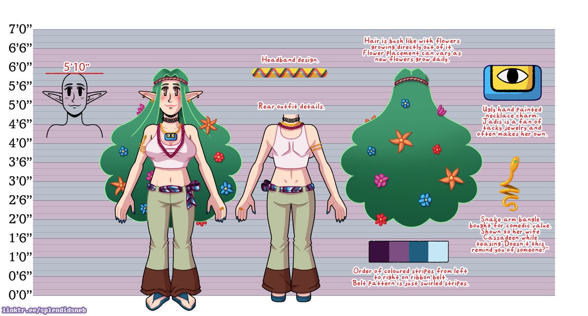 Art Fight ref sheet for Jadis
Had it done for a while but didn't want to post it until the write up was done to my neurotic standards.

Then I kept going back and editing them and changing the formatting.

You know how it is.

View it here if you like!
✨artfight.net/character/7346…✨